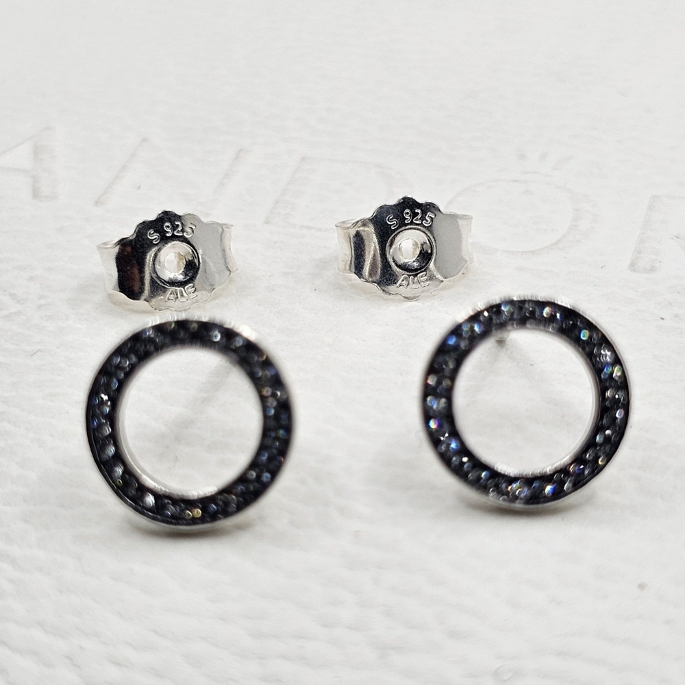 Authentic Pandora Circle Stud Earrings - image 5